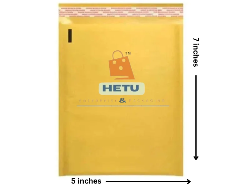 Yellow Kraft Paper Bubble Bags 5 x 7 inch