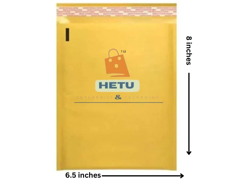 Yellow Kraft Paper Bubble Bags 7 x 8 inch