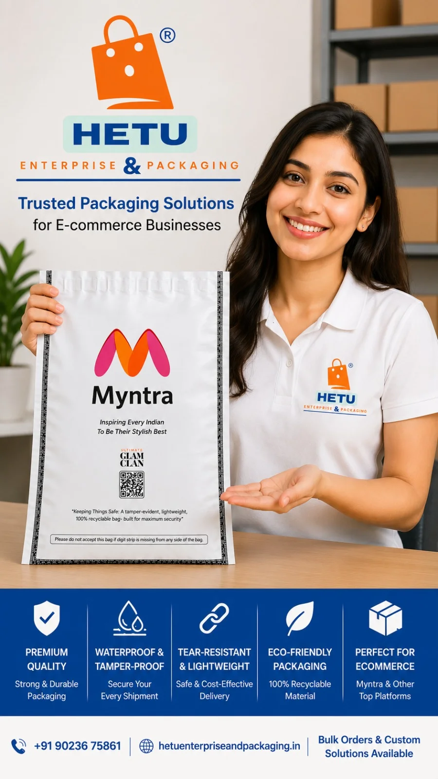 Myntra Printed Courier Bag